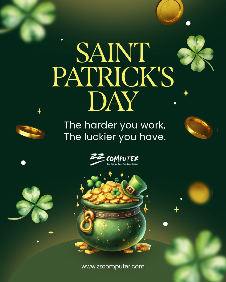 zzcomputer's tweet photo. Happy St. Patrick’s Day! 🍀

Luck is great… but reliable tech is even better.
At ZZ Computer, we keep your systems running smoothly so you can focus on what matters most.

🌐 https://t.co/XQyY2mkkxp

#StPatricksDay #LuckyDay #TechSupport #ZZComputer #BusinessTech #ITSupport https://t.co/0jWFRRbDe3