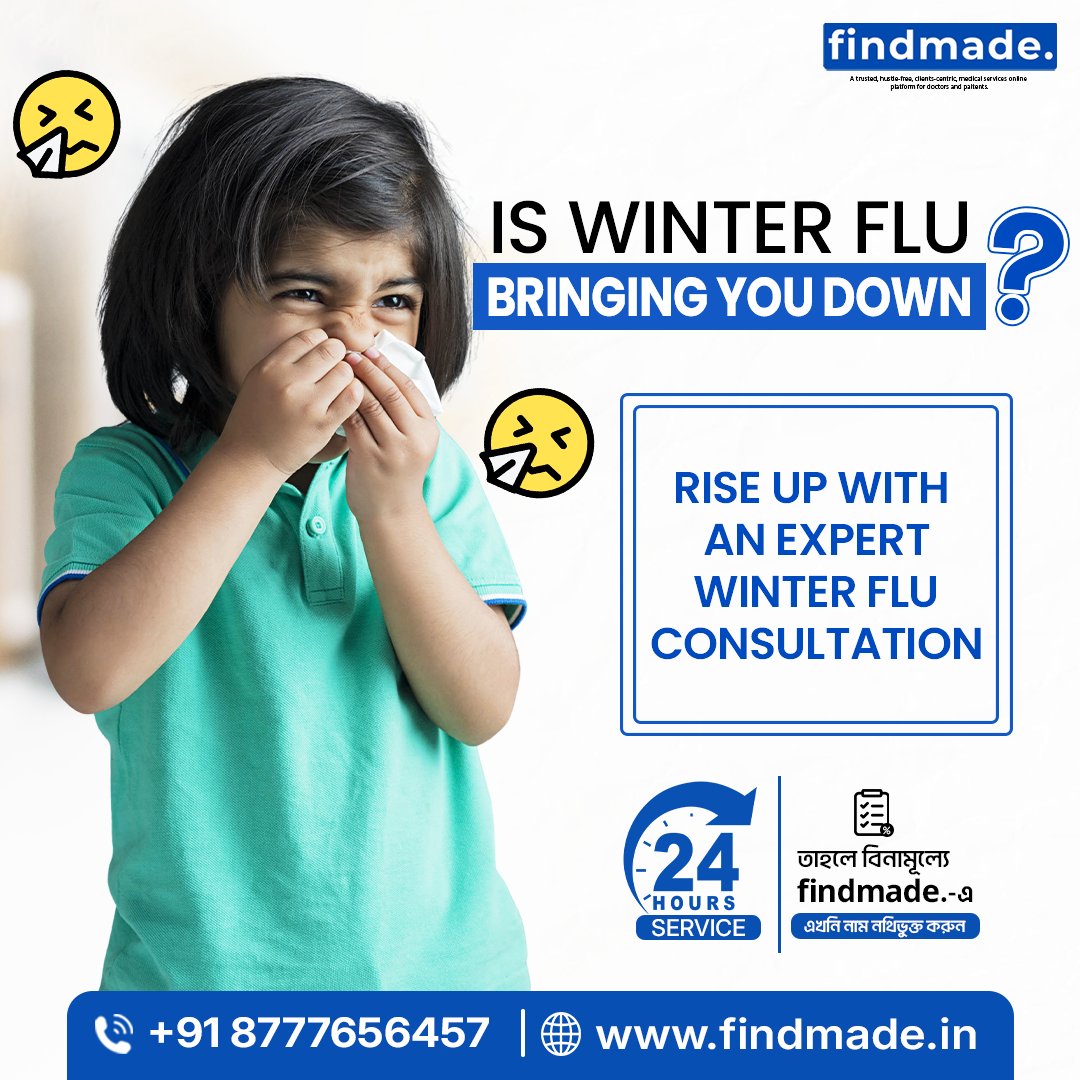 Findmadein's tweet image. Winter flu can hit anytime. 🤧

Get expert consultation quickly with Findmade—24×7 support at your fingertips.

🌐 findmade.in
#Findmade #HealthCare #OnlineDoctor #StayHealthy
