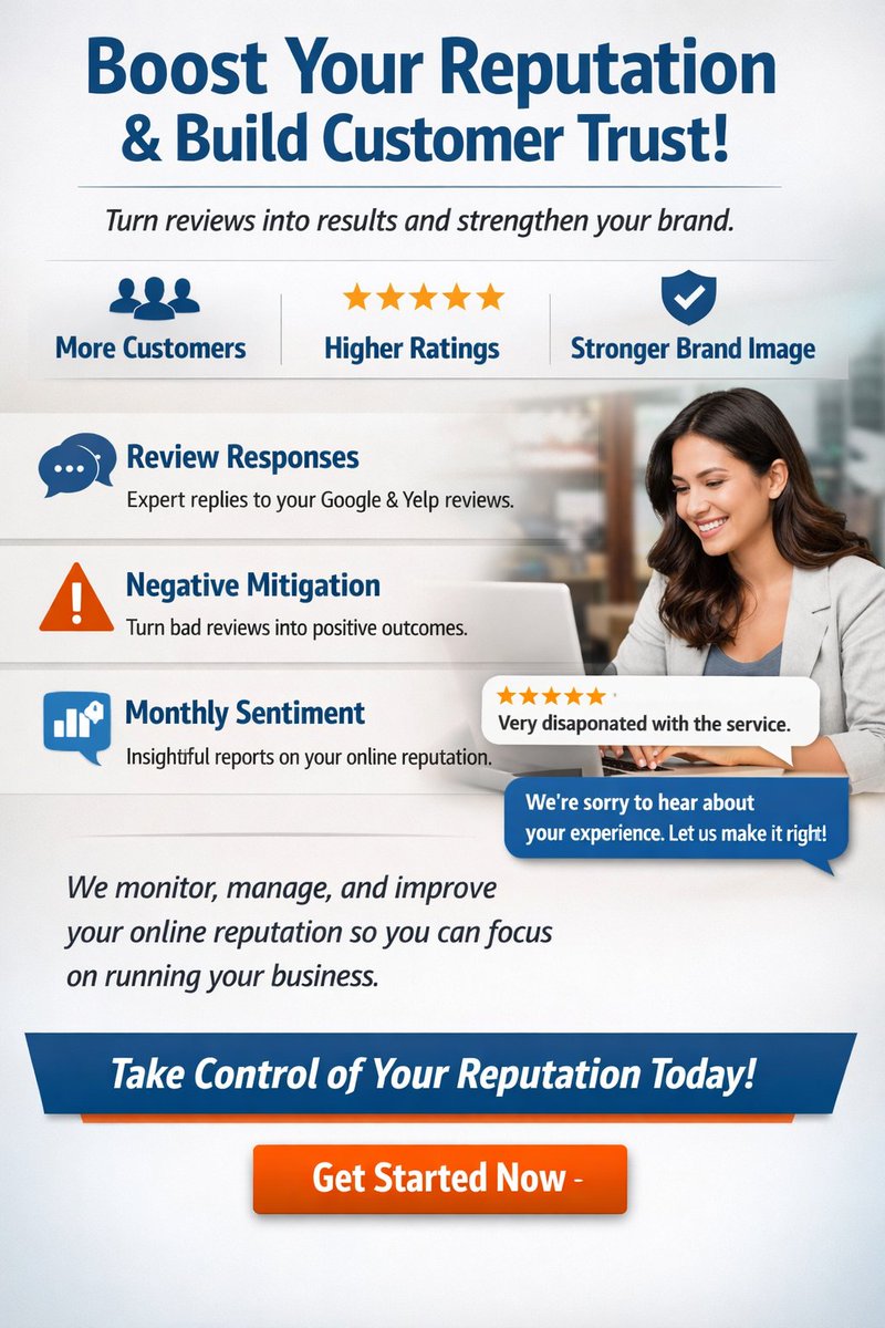 CyberwebBanquet's tweet image. More positive reviews = more customers.
Let us help you boost ratings and build a stronger brand image today.
#BoostYourBusiness #ReputationMatters #5StarService #LeadGeneration #BusinessMarketing #StartupGrowth #EntrepreneurLife #DigitalGrowth #OnlinePresence #SuccessMindset