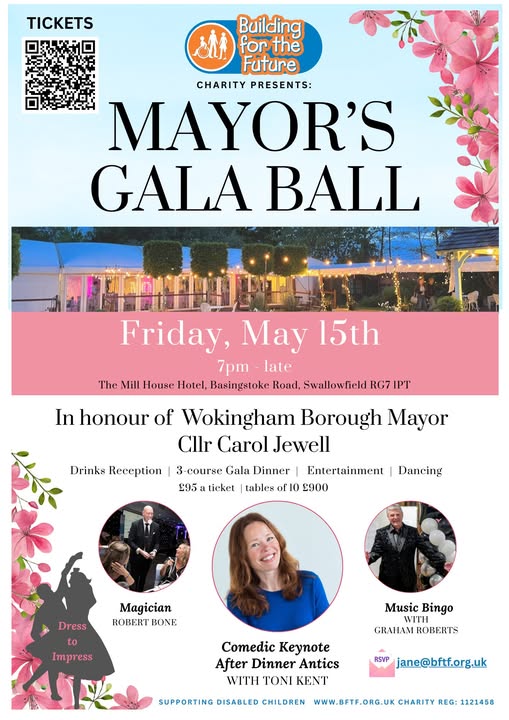 WBCMayor's tweet photo. Mayor's Gala Ball 
Join BFTF and The Borough Mayor  for the evening  and help us raise money for our charity

 Where: The Mill House Hotel 
 When: 15th May, 7pm 
 RSVP: jane@bftf.org.uk
#charity #woky https://t.co/gZM9lMjmg6