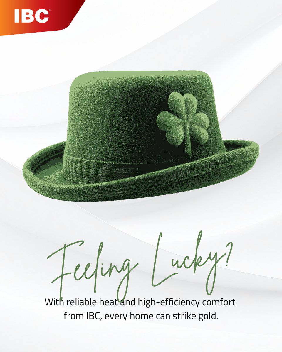 Feeling lucky this St. Patrick’s Day? With reliable heat and high-efficiency comfort from IBC, every home can strike gold. ☘️ #HappyStPatricksDay #Sláinte