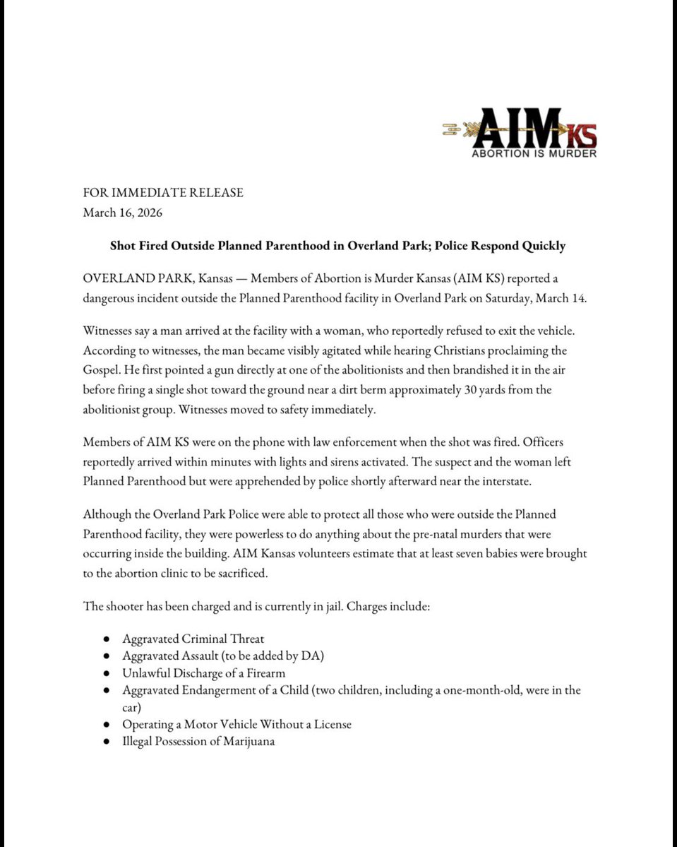 Abortion Is Murder KS tweet media