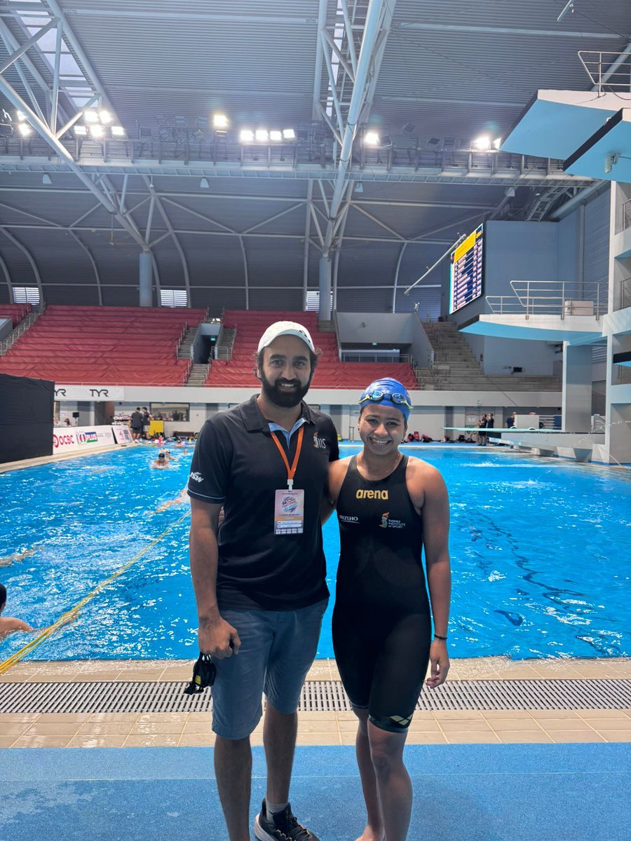 the_bridge_in's tweet image. Best Indian Time for Astha Choudhury at the Singapore National #Swimming Championships 🏊✨

She clocks 2:17.09 to improve on Apeksha Fernandes' record of 2:18.18 in women's 200m butterfly which was set 4 years ago.