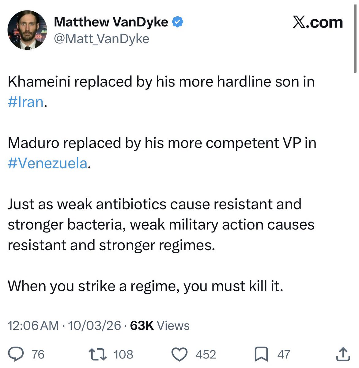 DrRajeshPatil20's tweet photo. Mathew Aaron Dyke is huge huge catch from India. 
He is a CIA mercenary who was instrumental in creating chaos in Libya, Ukraine, Venezuela. 
His role is to train terrorists and create chaos and do regime change. 
He was involved in Ukraine and recently in Venezuela and he was sent into India to create anarchy in NE of India using Kuki militants, evangelists, Indian traitors, Kanglu infiltrators and Ukrainian drone operators.

India has got him. 
He is David Headley Pro Max. 
I hope we unravel entire anti India network from him including enablers in India who allowed him to move to Mizoram, work with Kuki and other terrorists and conspirators.

Expect lot of traitors to go underground, to Bangladesh or run in arms of Soros. 

He will be tough nut to crack as he is hardened mercenary but then India has good interrogators.
@narendramodi @aravind @amitshah @NIA_India