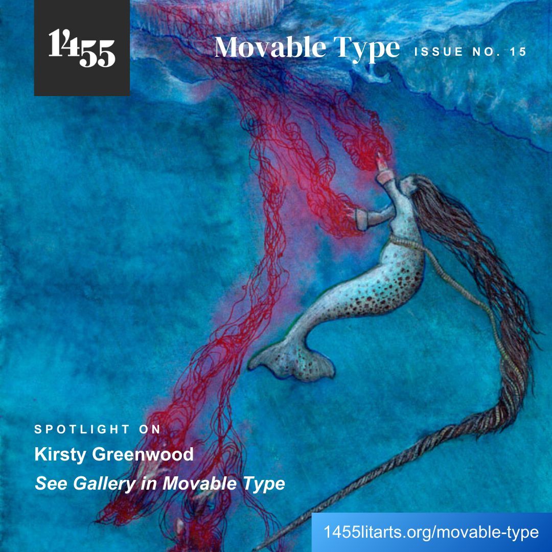 1455LitArts's tweet photo. Spotlight on Kirsty Greenwood in Movable Type Issue No. 15
Movable Type is always seeking poets, authors, musicians, and visual artists to submit their work to be featured in future issues.
Visit https://t.co/JeoSJnGt9g to learn more
#1455movabletype #author #writer #art https://t.co/ucUm9DRhfK