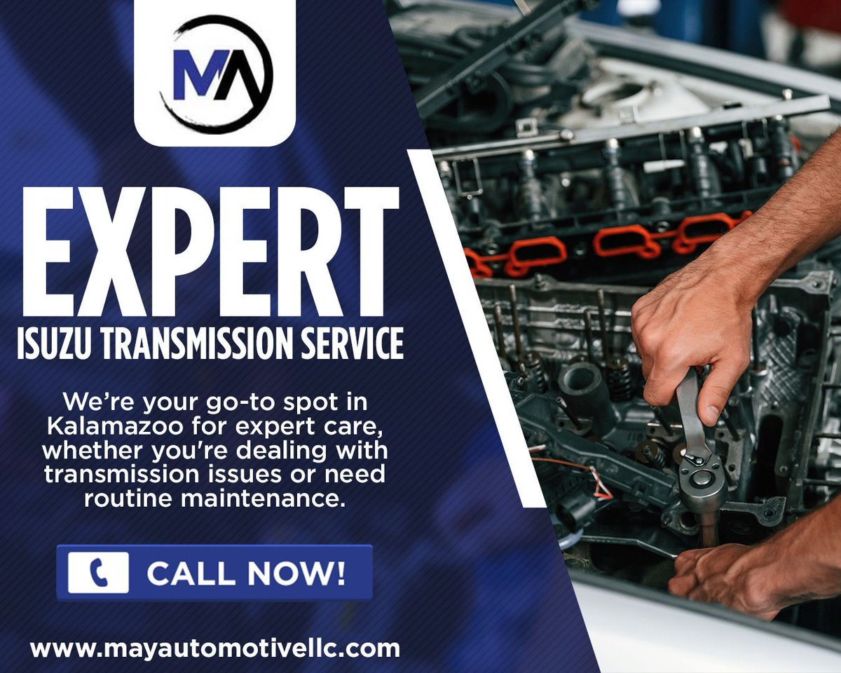 mayautomotive's tweet image. 🚗🔧 Struggling with your Isuzu’s transmission? May Automotive LLC offers expert Isuzu transmission service in Kalamazoo! Keep your vehicle running smoothly with our trusted care. Visit us today!

🌐 mayautomotivellc.com/services/?utm_…

#isuzutransmissionservice #MayAutomotiveLLC