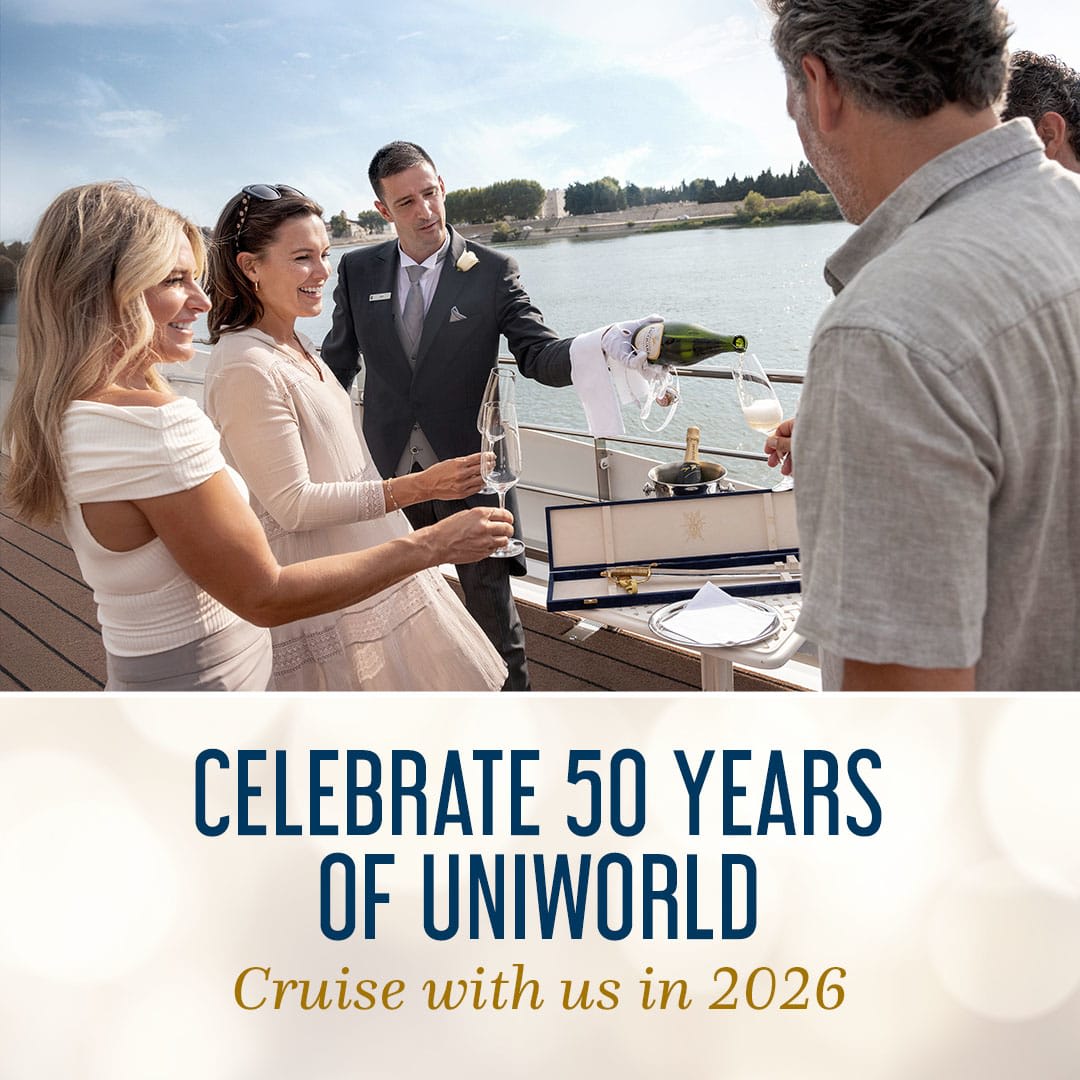 Celebrate five decades of travel with Uniworld and save up to 30% on select 2026 sailings!✨

Since 1976, Uniworld has been transforming the luxury travel experience through our passion for elevated, immersive vacations and a guest-forward ethos.

📩 Contact for more details! [em