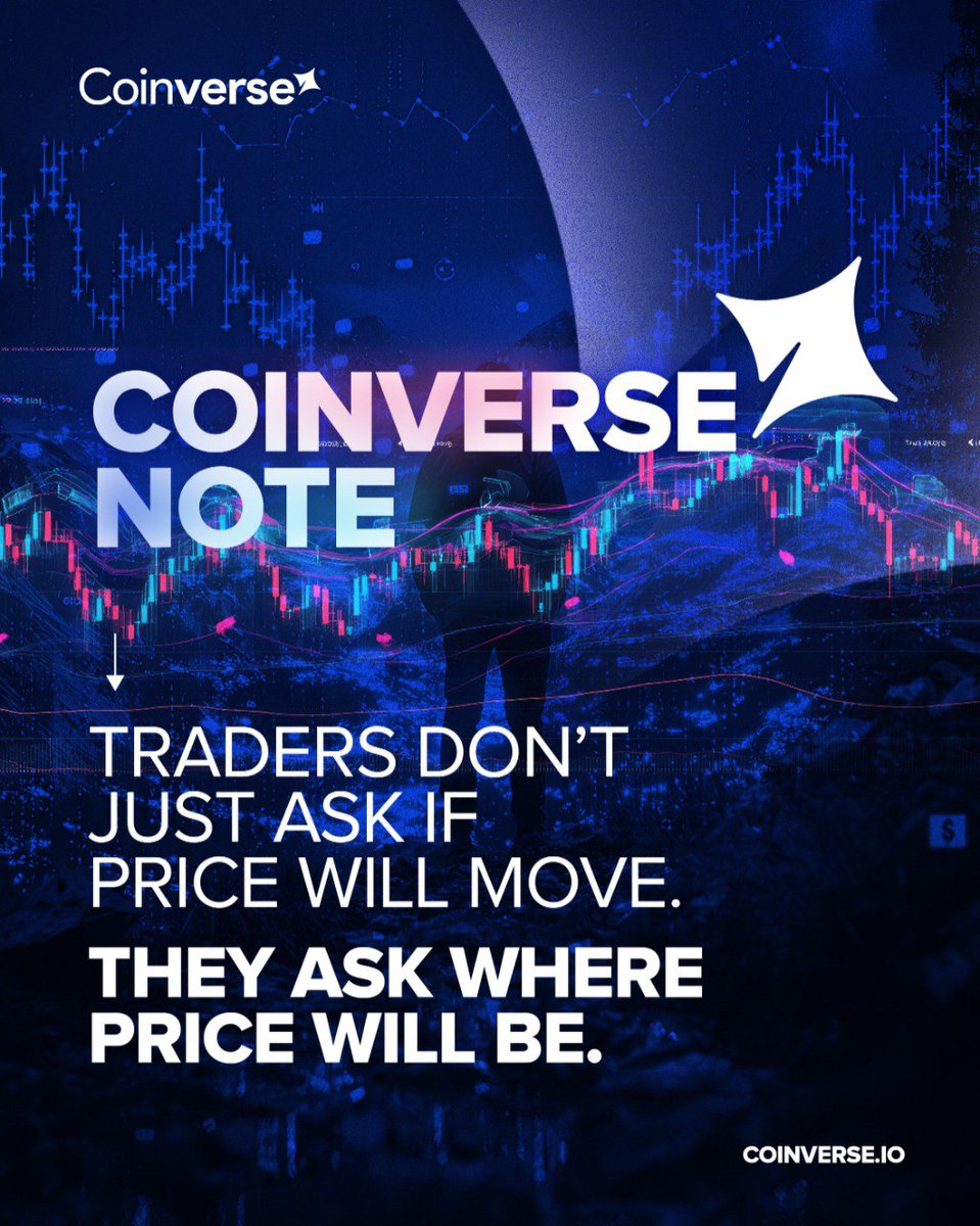 wecoinverse's tweet image. Amateurs ask if the market will move.

 Smart money asks where it’s headed. 🎯📈

Stop guessing. Start thinking like a trader who plays the outcome, not the hope.

#CryptoTrading #SmartMoneyMoves #PriceAction #TraderMindset #MarketEdge