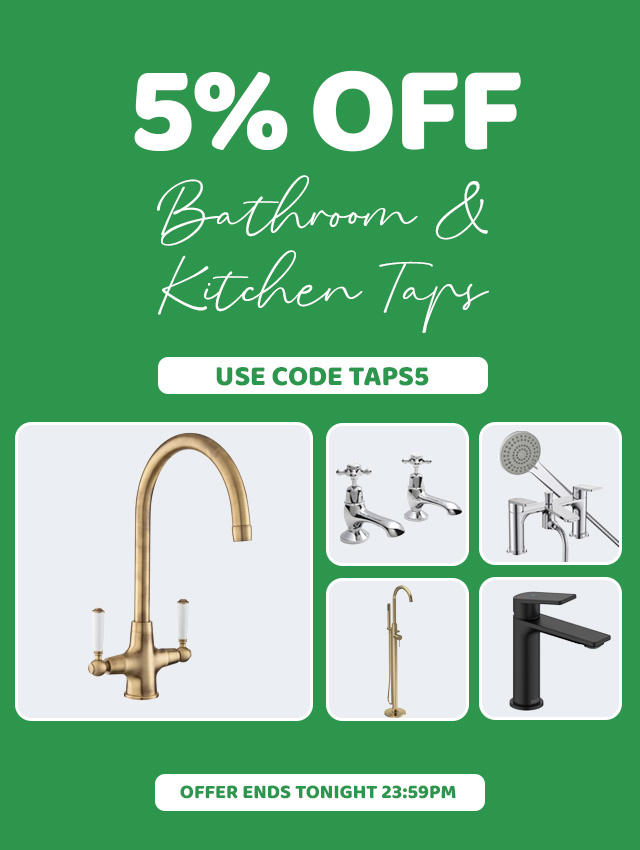 Last chance to save! Our Bathroom and Kitchen Tap Sale will end at midnight! Use the code TAPS5 to grab an extra 5% off 

heatandplumb.com/acatalog/taps