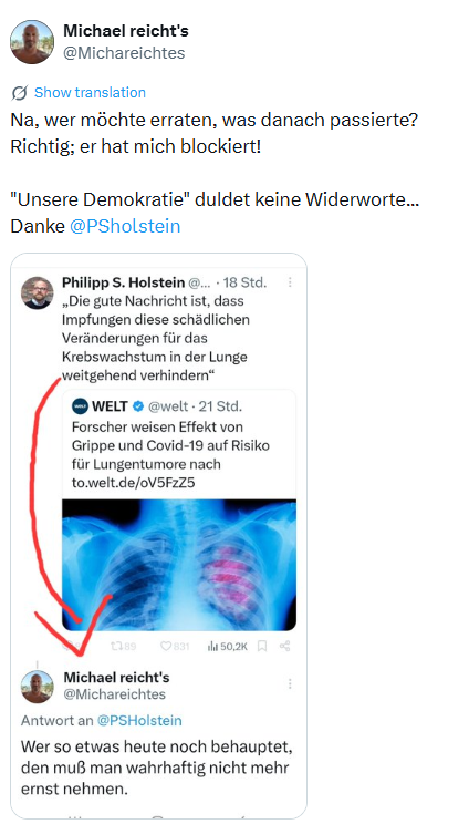 HaiderHaid0815's tweet photo. Das ist Michael. Michael reichts, wenn man ihn blockiert weil er widerspricht. Wenn man ihm widerspricht, dann blockiert er. Keine Pointe. Was für ein Vollidiot. 
@Michareichtes https://t.co/Amggy7RB31