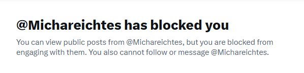 HaiderHaid0815's tweet photo. Das ist Michael. Michael reichts, wenn man ihn blockiert weil er widerspricht. Wenn man ihm widerspricht, dann blockiert er. Keine Pointe. Was für ein Vollidiot. 
@Michareichtes https://t.co/Amggy7RB31