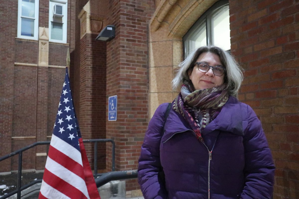 Before the sun rose on Tuesday, Nellie Seigel, 52, cast her ballot in the primary election at Theodore Roosevelt High School in Chicago’s Albany Park neighborhood. Seigel joined dozens of other early risers after the polls opened at 6 a.m.

Follow along here for <a href="/Suntimes/">Chicago Sun-Times</a> latest