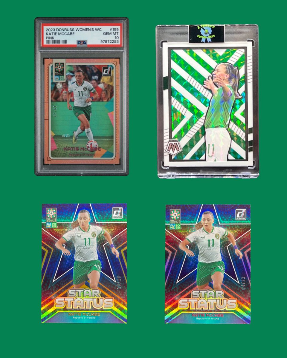 ShamrockCards's tweet image. 🍀 St. Patrick’s Day feels like the perfect time to show some love to Ireland’s captain 🇮🇪

Katie McCabe cards from the collection 🔥
(bottom two have moved on to a new home)

Where does she rank all-time in Ireland women’s soccer? 👀

🍀 Top 3? Top 5?

Drop your take below 👇