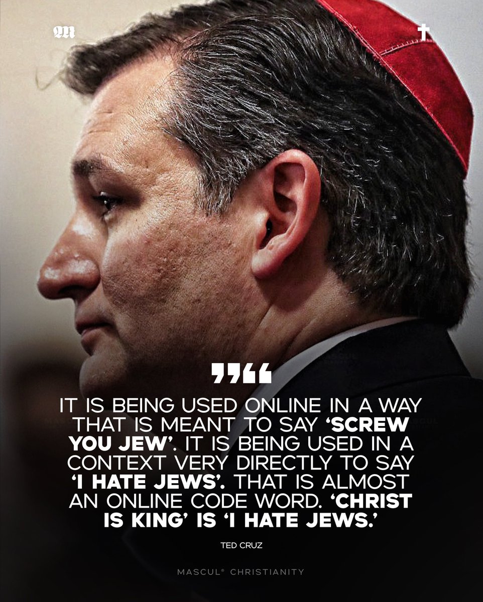 masculchristian's tweet image. Recent remarks by Ted Cruz during a CBN News interview have sparked significant discussion online after he suggested that the phrase “Christ is King” can sometimes be used as an antisemitic expression.

#TedCruz #Jesus #Christianity #Israel #News