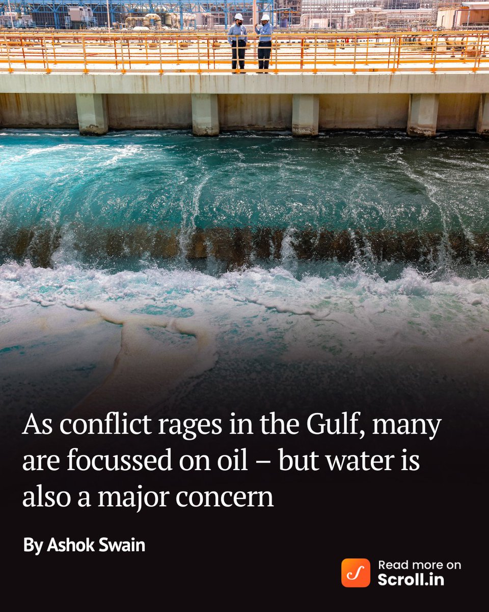scroll_in's tweet image. The Gulf states are not only energy exporters but also water dependent societies whose survival rests on a fragile network of #desalination facilities. scroll.in/article/109129…

Oil and gas built the Gulf economies, but desalinated seawater sustains the populations that inhabit