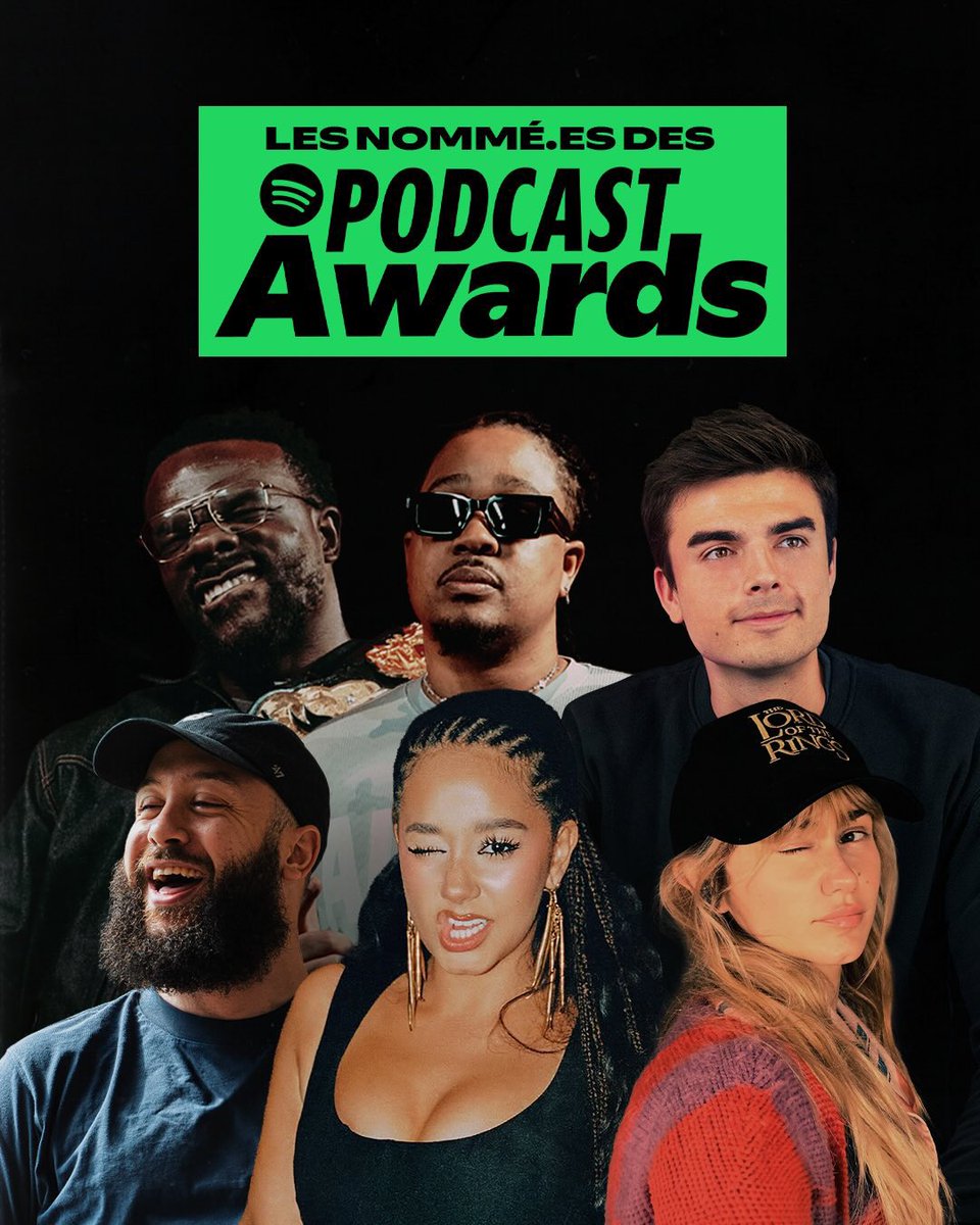 CHRIS &amp; BALOO sont nommés pour la première édition des Podcast Awards de Spotify avec CKO ! 

Le podcast CKO est en lice dans la catégorie "Show Pop Culture" 🔥