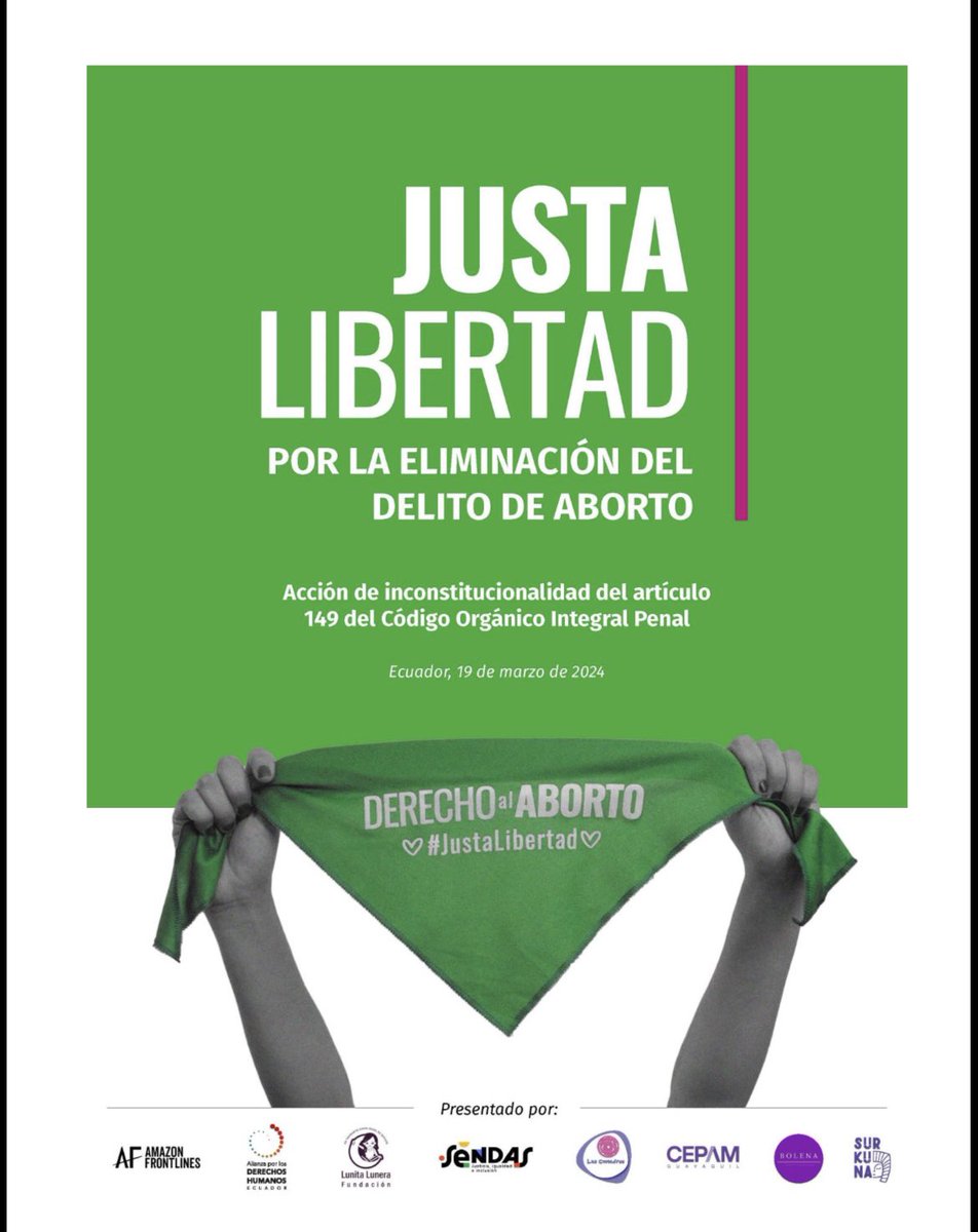VeronicaLHM's tweet photo. 🟠Casos complejos a cargo de la Corte Constitucional que aún no tienen sentencia 

🔸Cambio de nombre de menor. Constaba como madre la gestora subrogante. Ver Caso No. 806-24-JP. 

🔸Aborto libre. Ver Caso No. 22-24-IN.

🔸Adopción de niños por parejas homosexuales. Ver Caso No. 109-21-IN

🔸Cambio de nombre en niños “trans”. Menores a 12 años. Ver Caso No. 1313-19-JP