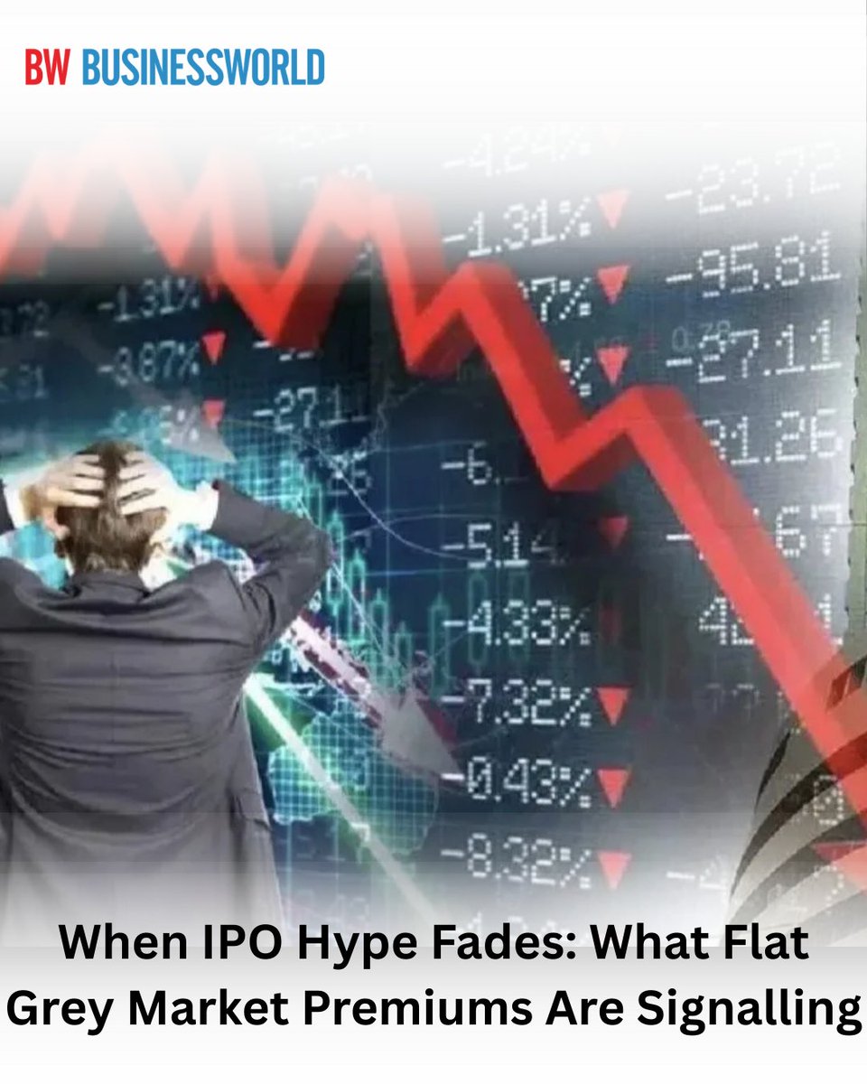 BWBusinessworld's tweet image. IPOs have seen grey market premiums hovering around Rs 0, suggesting that shares may list close to their issue price

Read More:  businessworld.in/article/when-i…

Written by - Urvi Shrivastav 

@anuragbatrayo  | @NFWarsia  | Tanvie Ahuja

#IPOgreymarketpremium #GMPRs0 #GSPCropScienceIPO