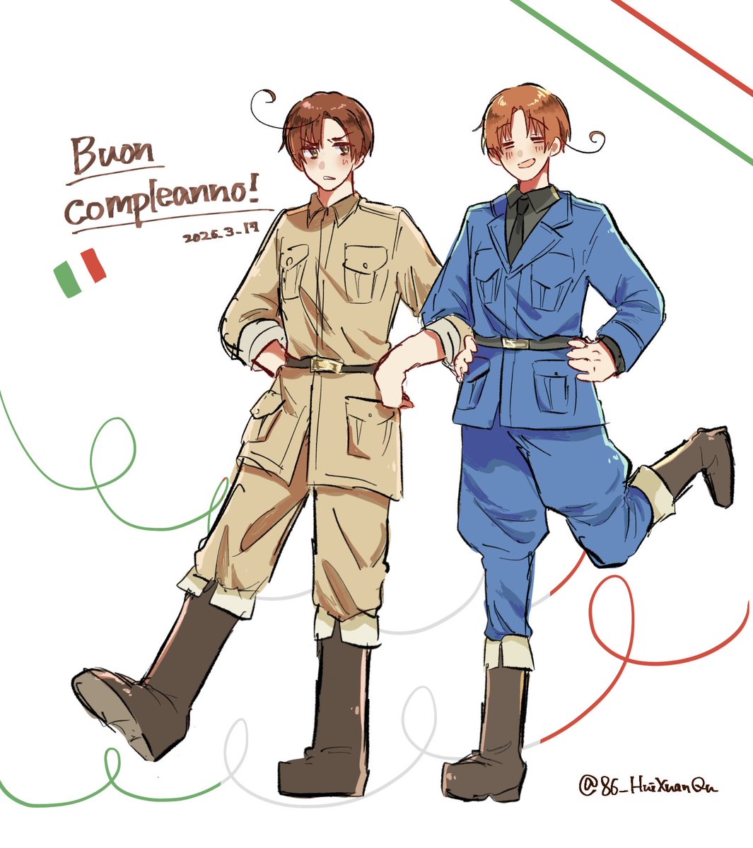 86_HuiXuanQu's tweet photo. 誕生日おめでとう‼️‼️🍝🍕🍅
これからもずっと仲良く二人でロンド踊ってくれーー！！
 #くるん兄弟生誕祭2026
#伊兄弟生誕祭2026 https://t.co/AWpZ3ZfqeK