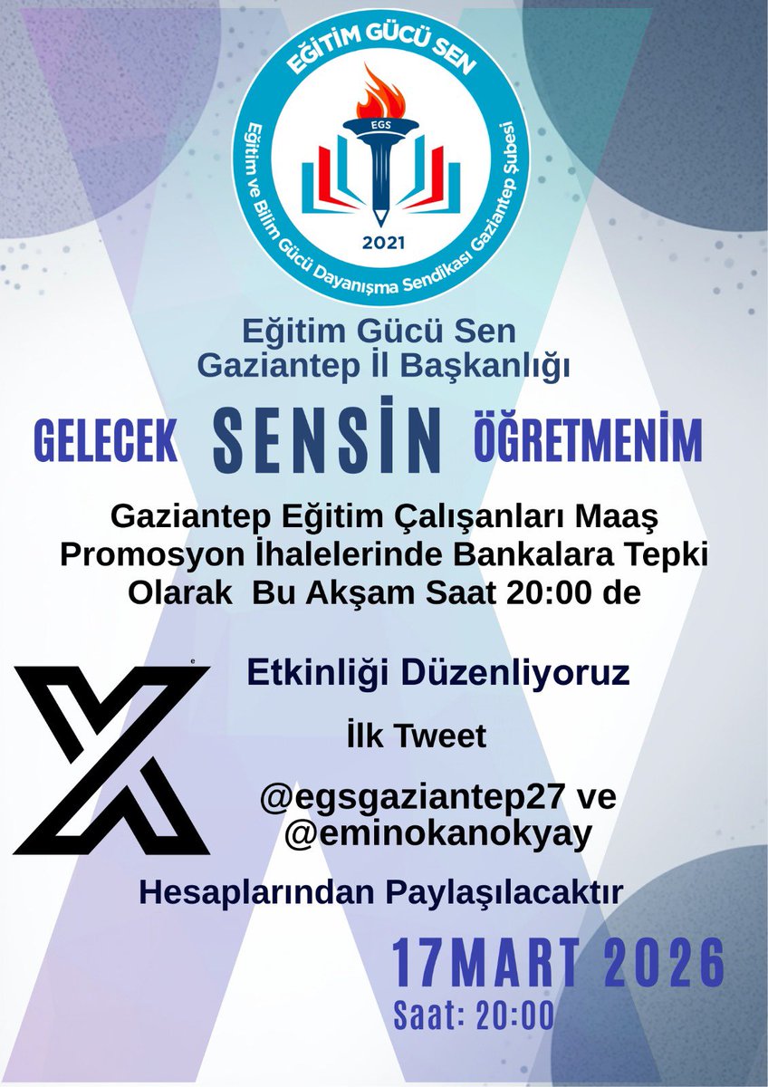 eminokanokyay's tweet photo. Eğitim çalışanları bankalara ezdirilemez 
Eğitim Gücü Sen buna kesinlikle izin vermez 
@oguzozat 
@sinmozcan 
@ibrahimtopallar 
@resulpartici1 
@nurmudersin
@Gaziantep_MEM 
@gantepvaliligi https://t.co/Fa0u42FpSd