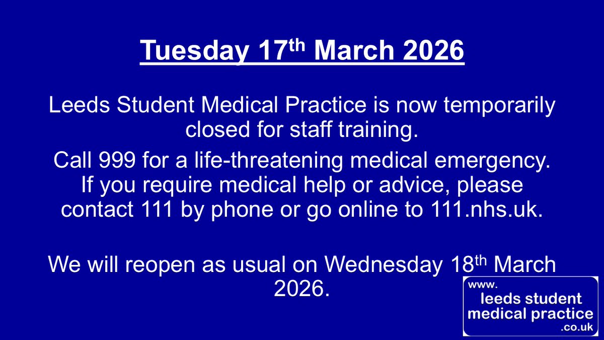 Leeds Student Medical Practice tweet media