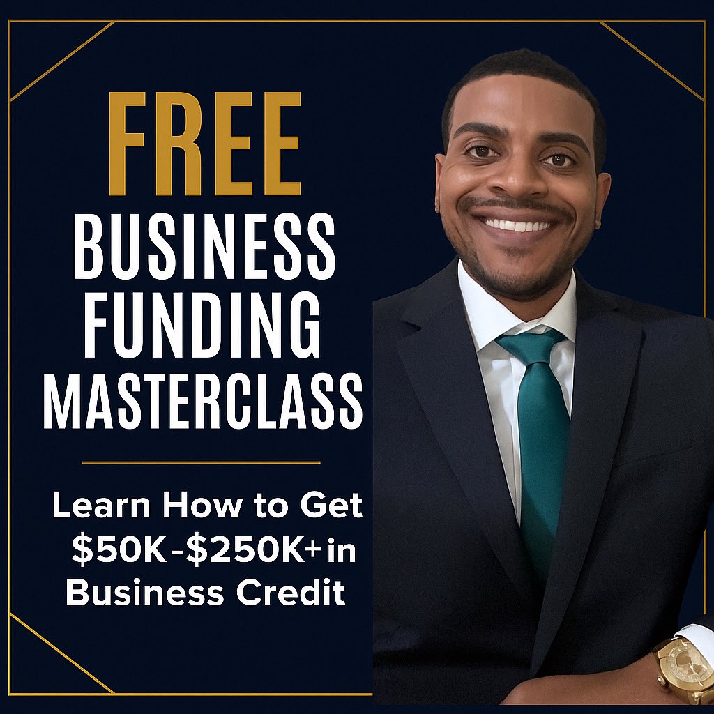 CreditRepair937's tweet photo. 📅 March 18, 2026 | ⏰ 7 PM EST

Learn how to:
✅ Structure your business to qualify
✅ Use credit the right way
✅ Know what lenders want
✅ Get real capital

💼 Entrepreneurs, business owners, investors
🎟️ Limited spots: 👉 https://t.co/jqVPCy2W0J

Stop guessing. Start funding. https://t.co/sT3j40HY3W