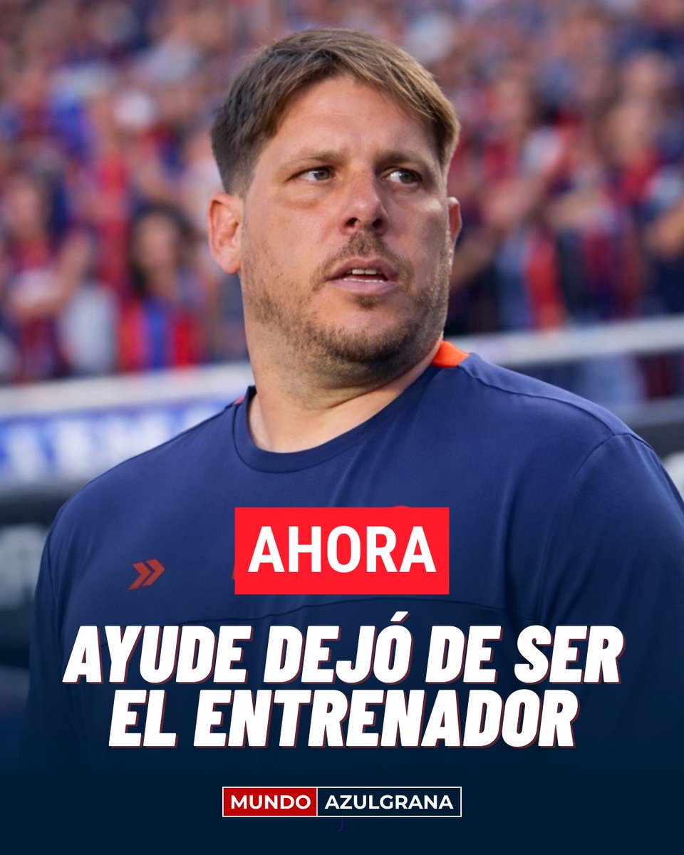 MundoAzulgrana's tweet photo. 🚨❌ AYUDE DEJÓ DE SER EL ENTRENADOR DE SAN LORENZO.

La dirigencia, encabezada por Sergio Costantino, le acaban de comunicar la decisión antes de comenzar la práctica.

👉🏼 Ayude ya se está despidiendo del plantel. https://t.co/mjkKlvj6xU