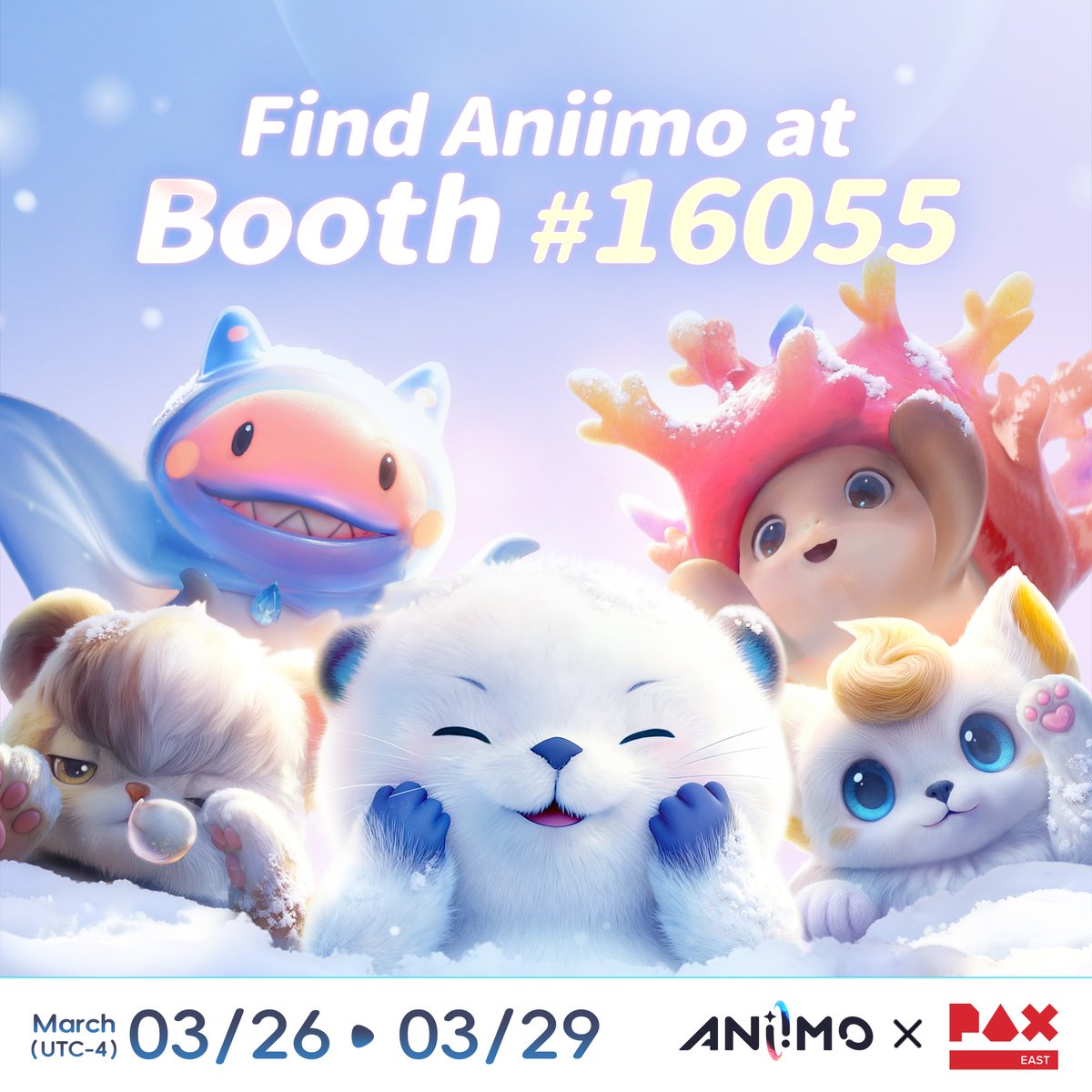 Aniimo_EN's tweet photo. The Aniimo have been spotted at PAX East! 👀
Find them at our booth (#16055), they're waiting for YOU to twine with them! 🐾
Stop by to try the demo, and join the events to earn rewards! 🎁
Starting March 26, see you there!
#Aniimo #BeOneBeAll #PAXEast #AniimoPAXEast https://t.co/MufveE9bpl