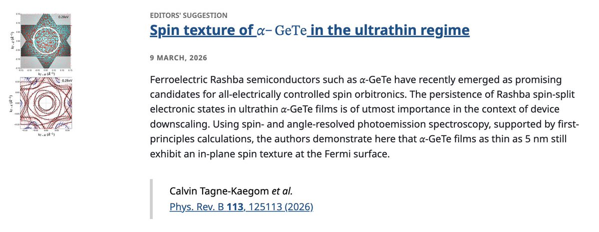 Physical Review B tweet media