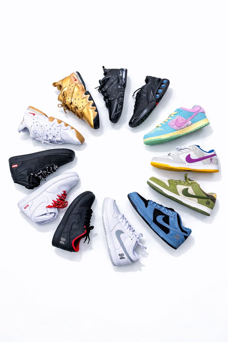 HCh1n's tweet photo. 手持ちのスニーカーで写真📷
週末にスニーカーを断捨離し、残したスニーカー全て👟
supreme x NIKEが半数以上を占めている😊

２枚目はお気に入りの3足👟
Supreme × Nike SB Air Max 2 CB 94 Low SP
履くのが勿体無くて、まだ履けてない😌

#NIKE
#supreme
#スニーカー好き 
#スニーカー男子 
#裏4Ks https://t.co/pXmPRkhDdI