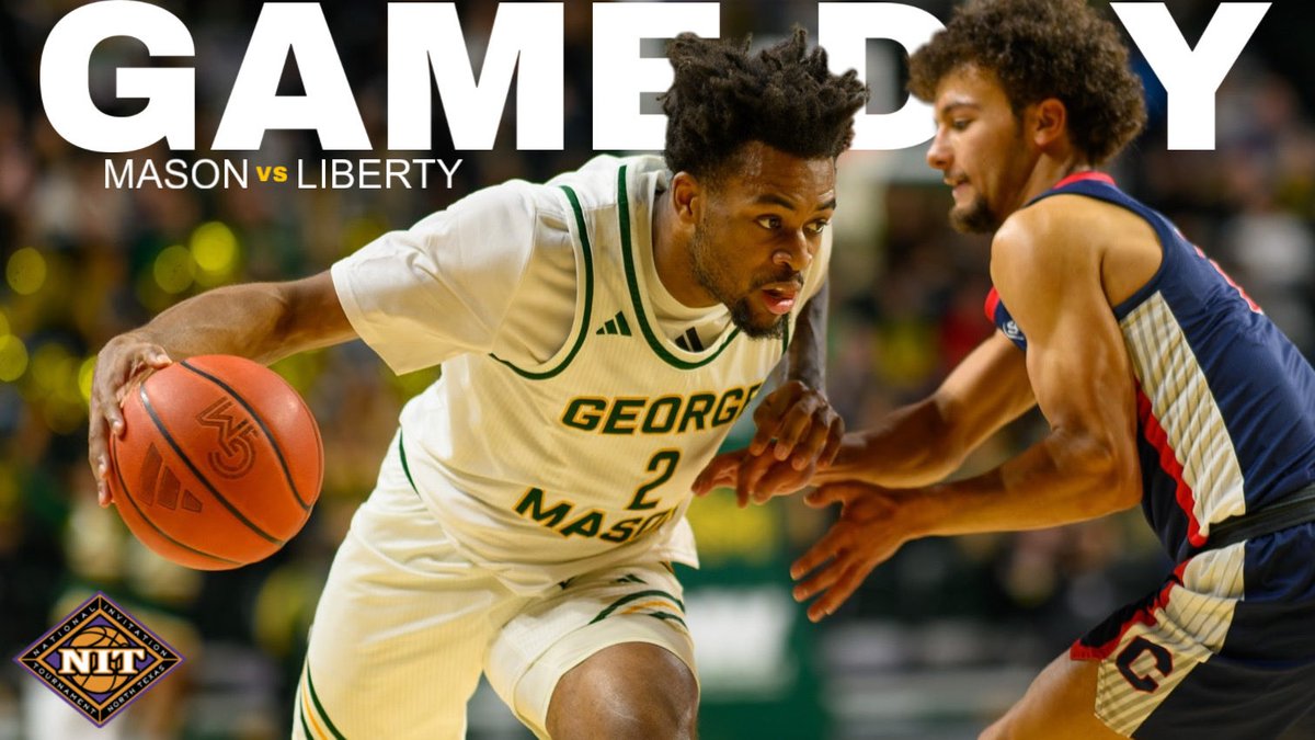 ByGeorgeGMU's tweet photo. GAME DAY
Mason vs. Liberty
NIT | First Round
Today at 6:00pm
#fillEBA or watch on ESPN2 https://t.co/LaziErMZvE