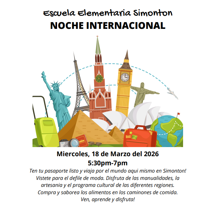 Please join us on Wednesday, March 18th from 5:30-7:00 pm for our International Night program!