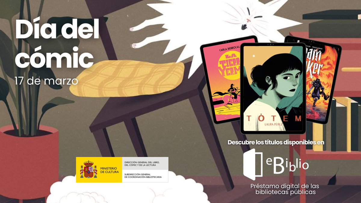 ¿Sabes qué día es hoy? ¡Un buen día para perderse entre viñetas! 💭📚
En nuestra estantería hay lecturas para todos los gustos.
Si te apetece darte un buen atracón de #cómics, entra en nuestra plataforma de préstamo bibliotecario en línea #eBiblio. 📱💻 👇
ebiblio.es/inicio.html
