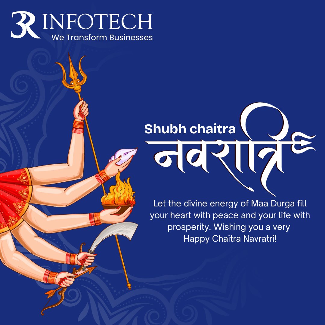 3RInfotech's tweet image. Celebrating the spirit of Chaitra Navratri—a time of devotion, positivity, and new beginnings.

#3RInfotech #ChaitraNavratri #Navratri2026 #FestiveSpirit #NewBeginnings