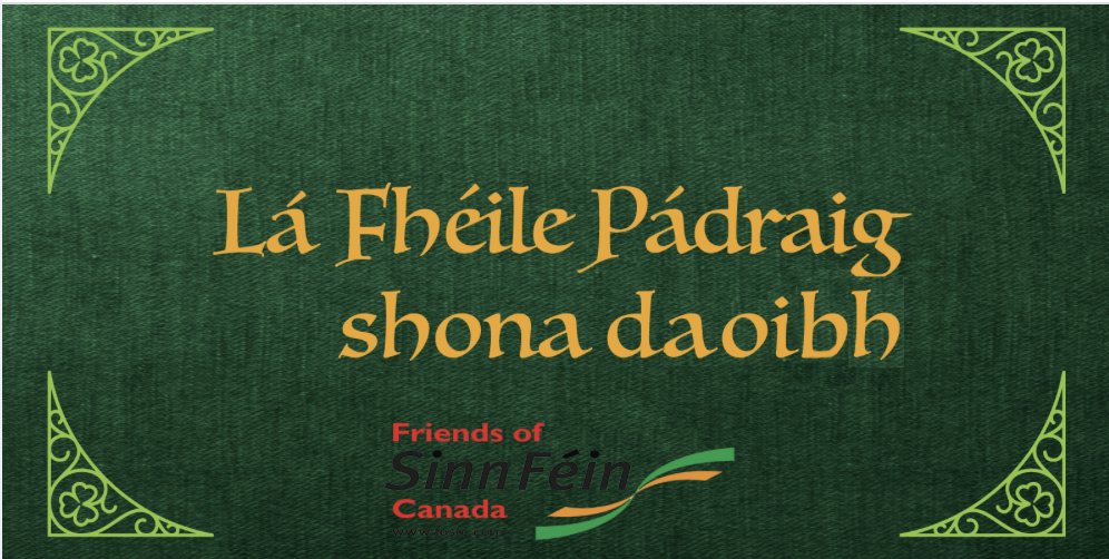 Friends of Sinn Féin Canada tweet media