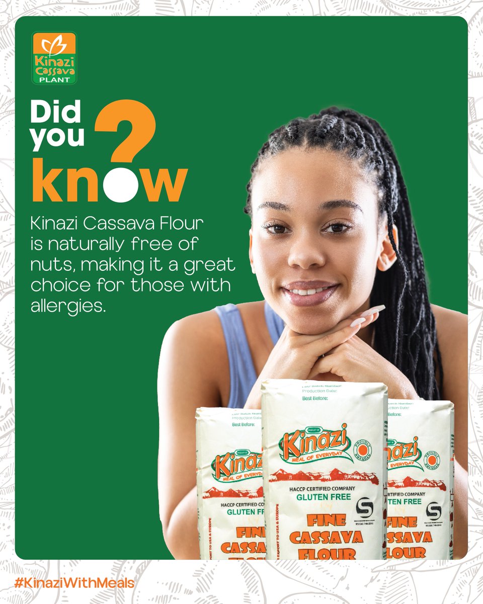 KinaziLtd's tweet photo. No nuts, no worries! Kinazi Cassava Flour is the perfect ingredient for those with allergies because everyone deserves a delicious, safe meal!
#KinaziFlour
#AllergyFriendlyBaking #BakingWithoutLim https://t.co/BWJ2ePzEKr