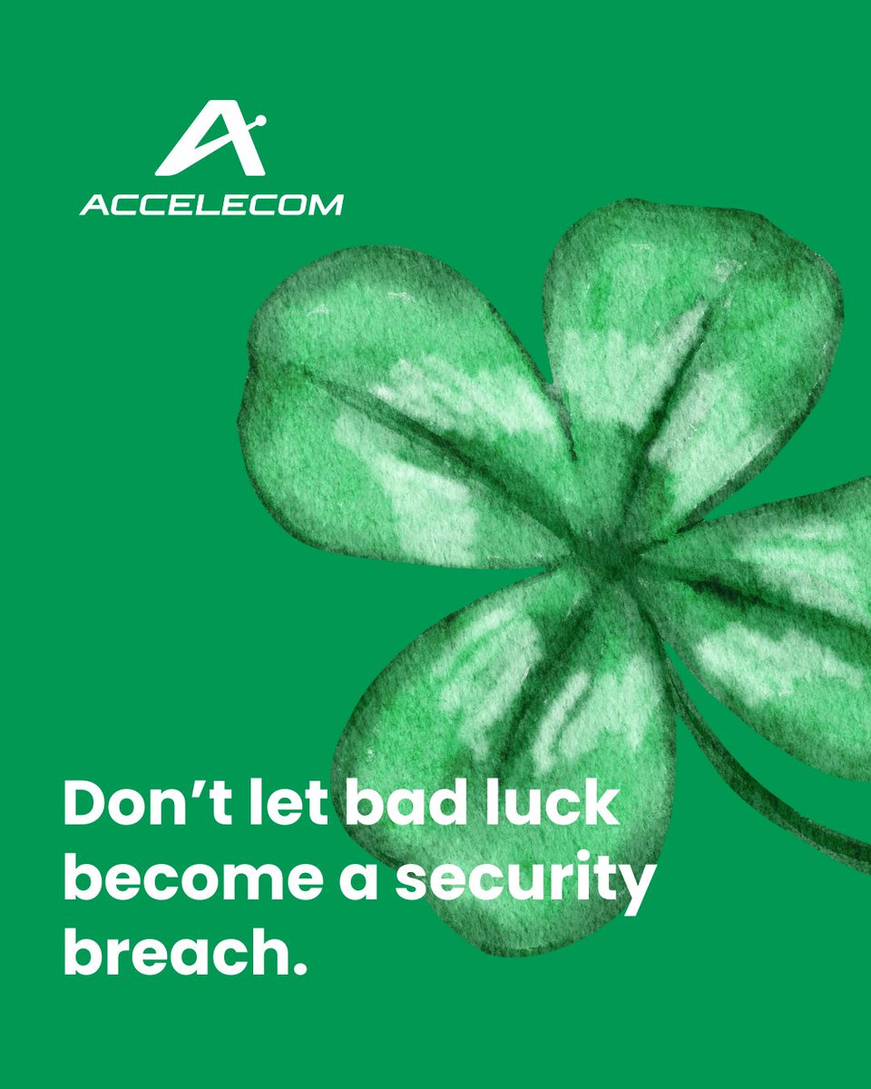 Don’t let bad luck become a security breach. 

If your infrastructure hasn’t been reviewed recently, you could be exposed to ransomware, data breaches, or firewall misconfigurations.

Accelecom is offering a complimentary network security evaluation for a limited time.