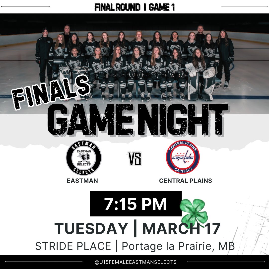 IT’S GAME DAY!!!!
Game 1 vs. Capitals. 🍀 Luck optional. Hard work mandatory. 🏒🔥 Let’s go, Selects!!!!