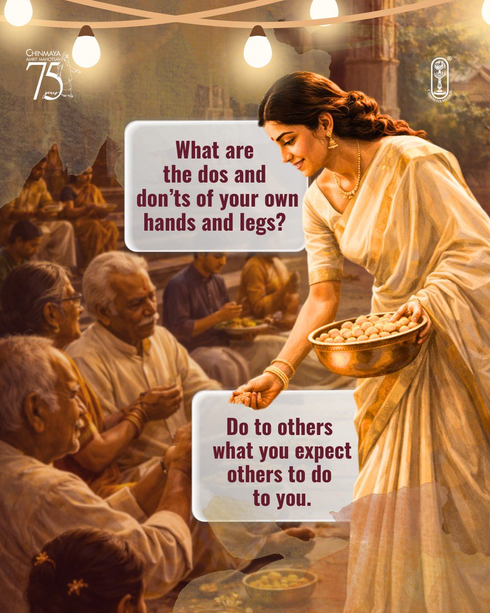 Chinmayananda's tweet image. Do’s and don’ts of a spiritual seeker! Swipe to read and comment ❤️ if you agree!

#spiritualawakening #spiritualjourney #sadhana #spiritualpractice #dosanddonts #chinmayamission #swamichinmayananda
