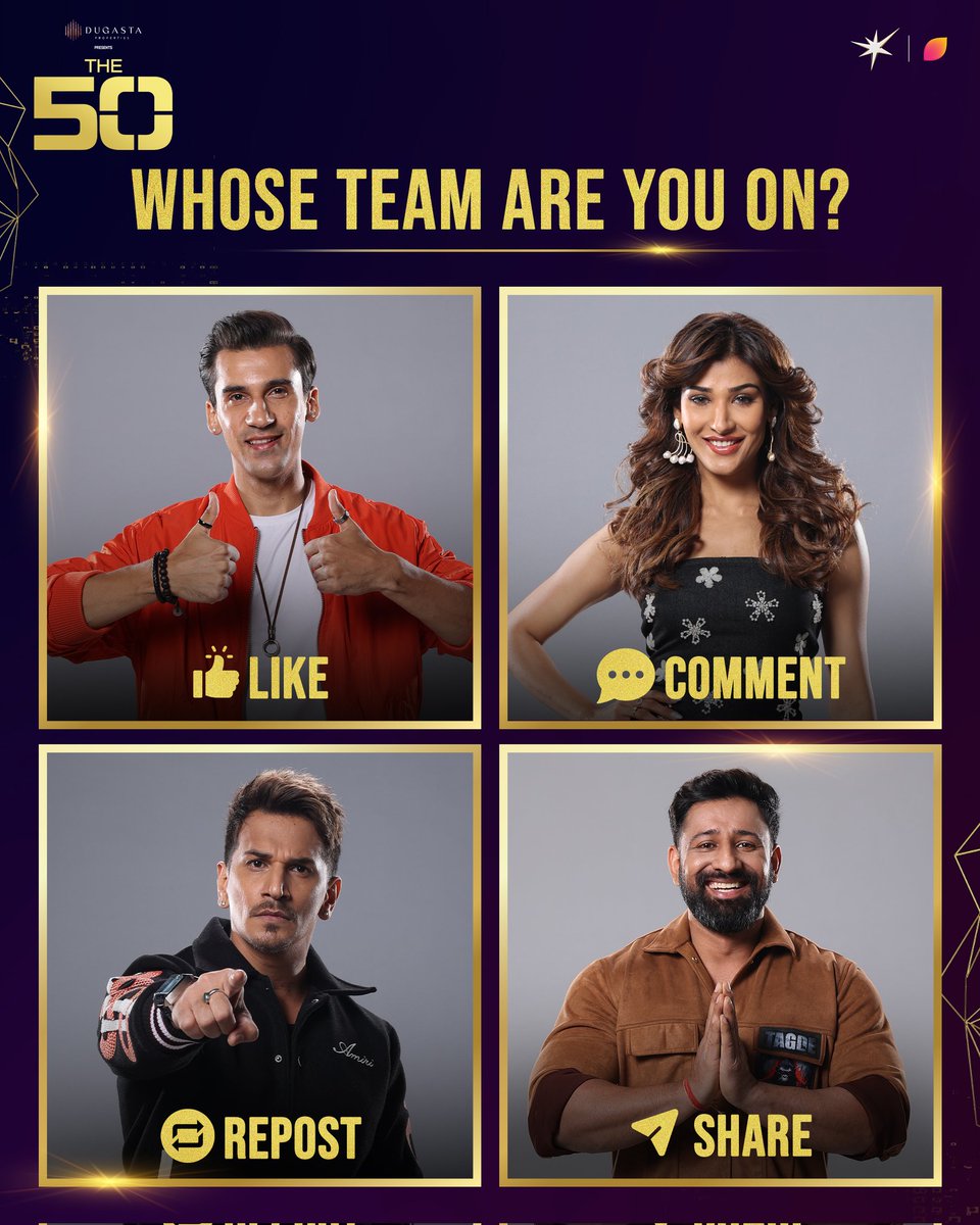 HotstarReality's tweet image. Yeh game fans ke liye hai, toh ab fans ki baari hai support dikhane ki! 💪🏼

Dekhiye #The50 ka naya episode, har roz raat 9 baje @JioHotstar par aur 10:30 baje #ColorsTv par