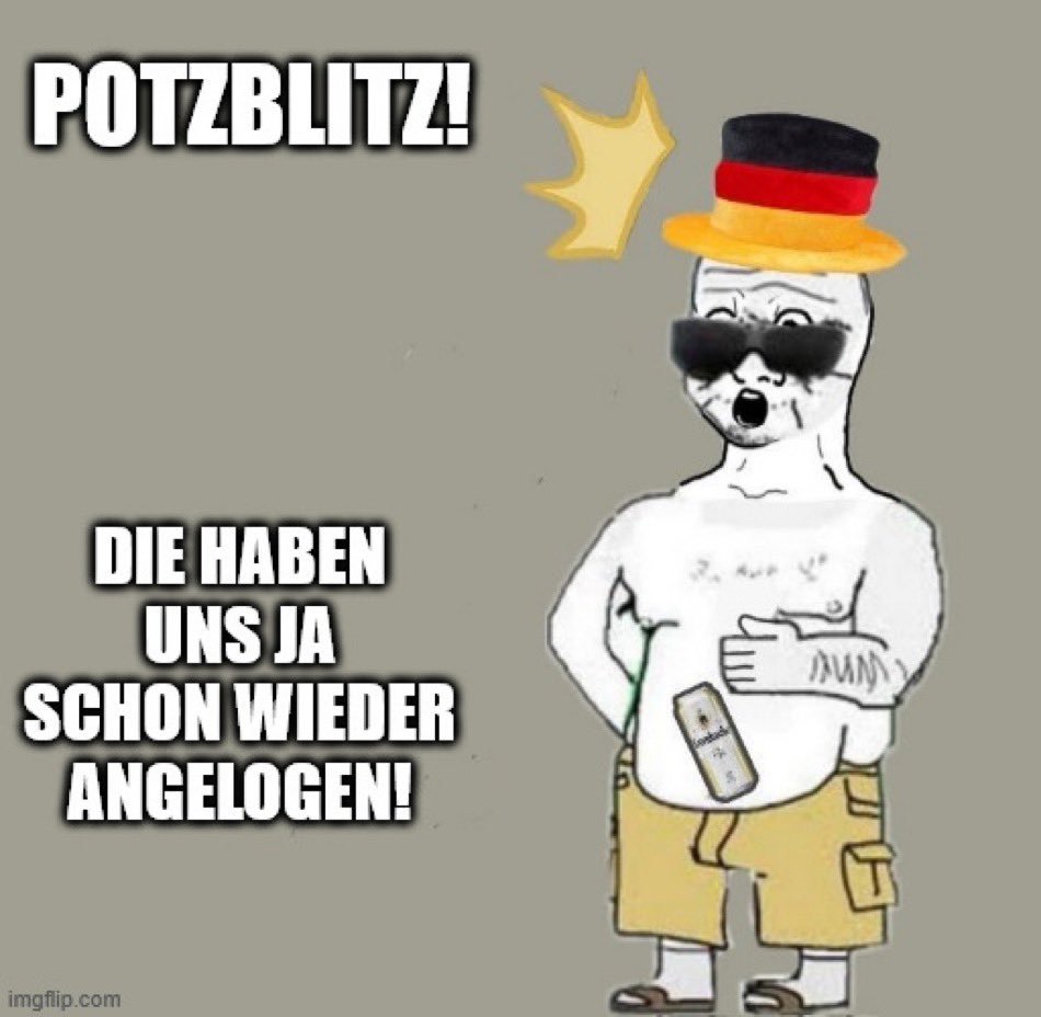 voxpanis's tweet image. Das "Sondervermögen" wurde fast vollständig zweckentfremdet? Waaas? Unsere tolle #CDU hat
uns angelogen? Politiker LÜGEN?
Egal! Jetzt wird aus Protest wieder Ampel gewählt,
die machen es garantiert besser.
Wann gibt's eigentlich die nächste Bratwurst??

#Schulden #Korruption