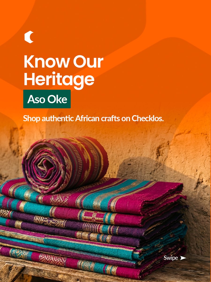 Checklos__'s tweet image. Handwoven carefully on a loom using techniques passed down through generations.

Aso-Oke, the heritage in every stitch,

Wear the story of Yoruba's Heritage not just the craft.
#checklos #Asooke #HandmadeWithLove