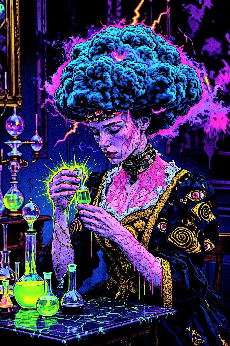 Super cool prompt by 
<a href="/UmbraNexus404/">UmbraNexus</a>
 !!!👍 thank you!🙏 I'm having a hard time picking...
Does she belong free in sunny Mosswood Forest🍄 or a prisoner of her own design living under the Lord's of the Hylic Realm?👁
✌️😁👍