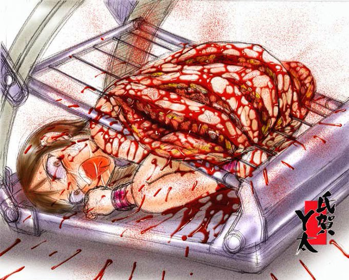 #R18G 再掲。 そうはならんやろという切れ方ですが、美味しそうに描けたので気に入ってます