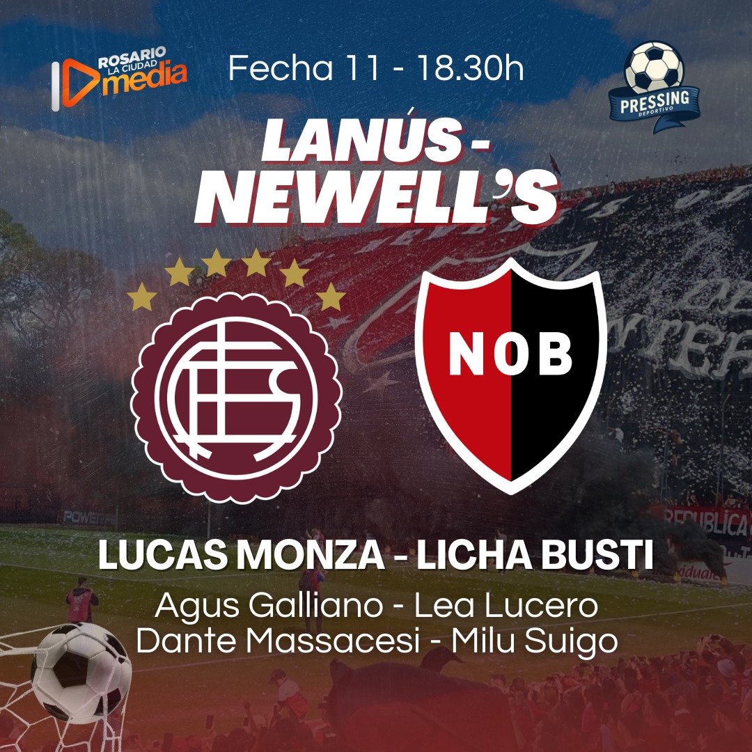 💥HOY JUEGA LA LEPRA

⏰️Desde las 18.30h sumate a la previa de 🇦🇴 #Newells - #Lanús 🇶🇦

🗓Fecha 11 | ZonaA | #torneoapertura 🏆
🏟 Estadio Ciudad de Lanús Néstor Díaz Pérez
📻📶 <a href="/RLCMediaOK/">ROSARIOLACIUDAD MEDIA</a> junto a <a href="/MonzaLucas/">Lucas Monza</a>, <a href="/GallianoAgustin/">Agustin Galliano</a>, <a href="/dantemass/">Dante Massacesi</a> 🙌🏻