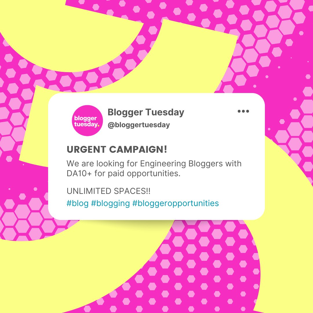 Blogger Tuesday tweet media