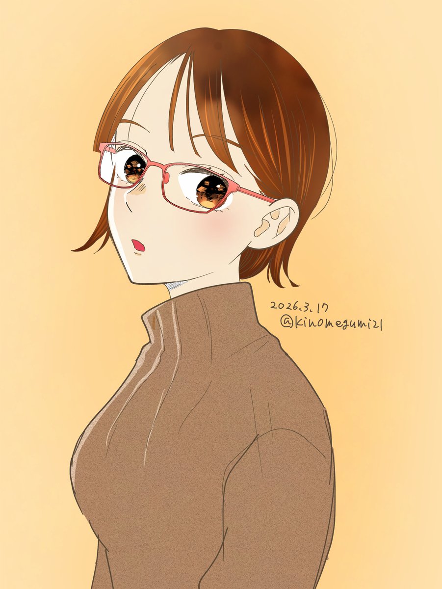 線画描いて放置してたらくがきに色つけた✑
相変わらずカラー模索中…。

#イラスト