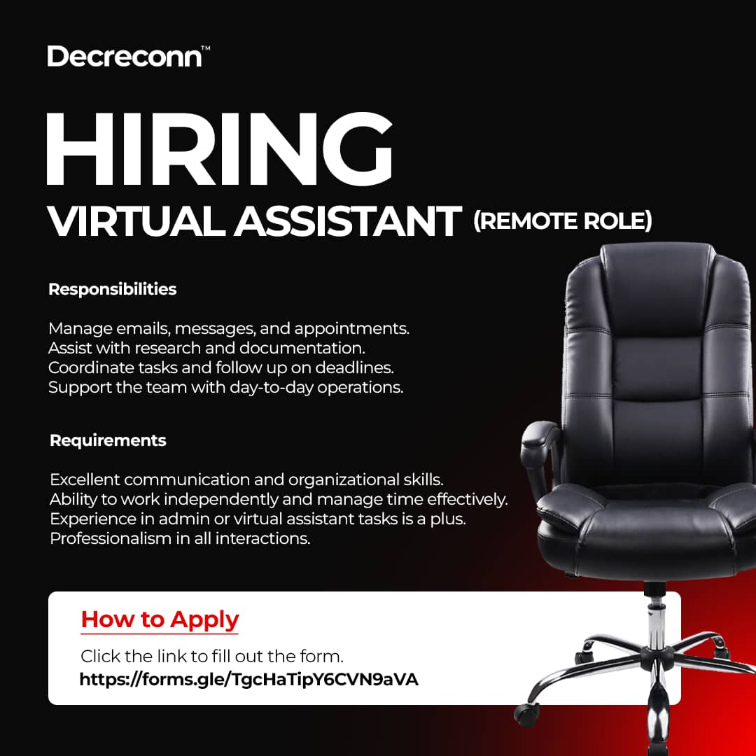decreconn's tweet photo. Interested? Apply here:
https://t.co/LhVjnCTlB4�

#hiring #decreconn https://t.co/vqvX6ba8jd