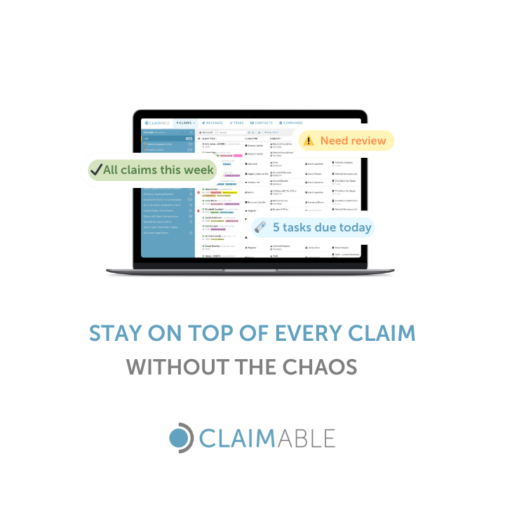 Claims are never simple. But staying in control can be.
With Claimable you can have clear visibility and clear ownership, every day.
#claimable #claimsoftware #claimsmanagement #claims #productivity