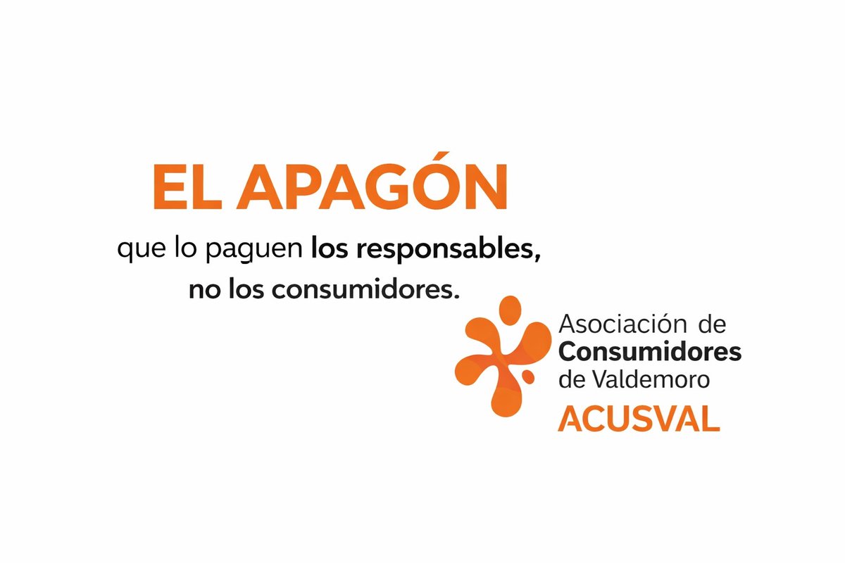 ⚡Los ciudadanos no fueron responsables del APAGÓN 

Que paguen los causantes, no los consumidores.

Basta de socializar pérdidas mientras se privatizan beneficios.

Defender al consumidor no es opcional.

#Consumo #Derechos #ACUSVAL